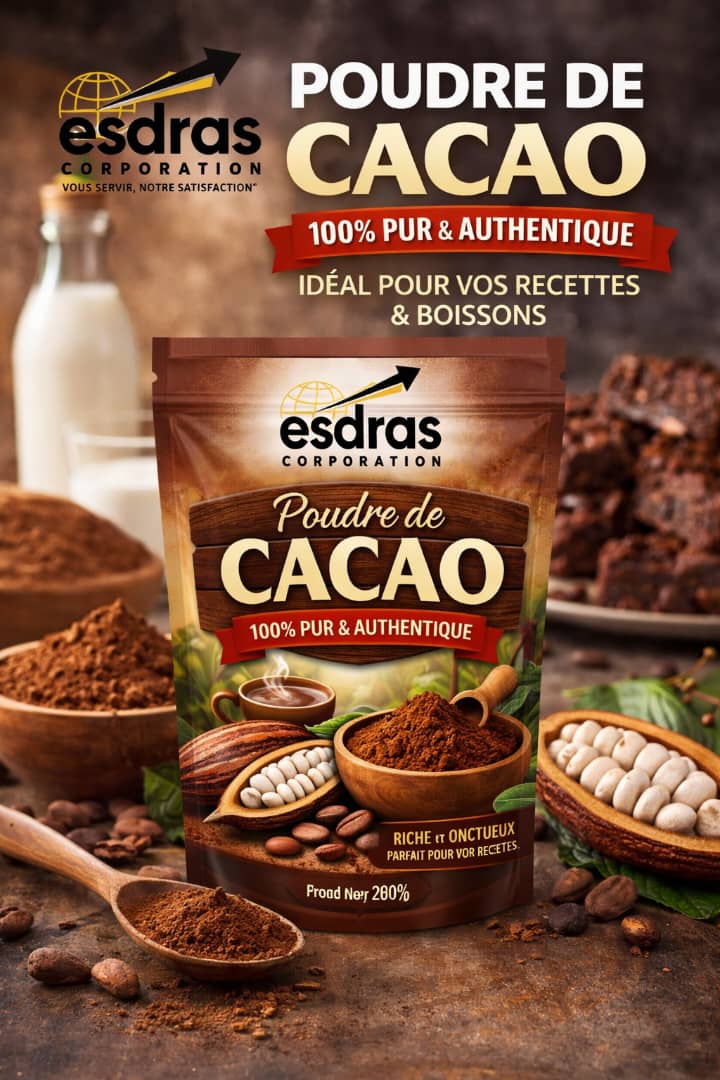 Illustration : cabosse de cacao et fèves — symbole du lien avec les producteurs et la qualité en amont.