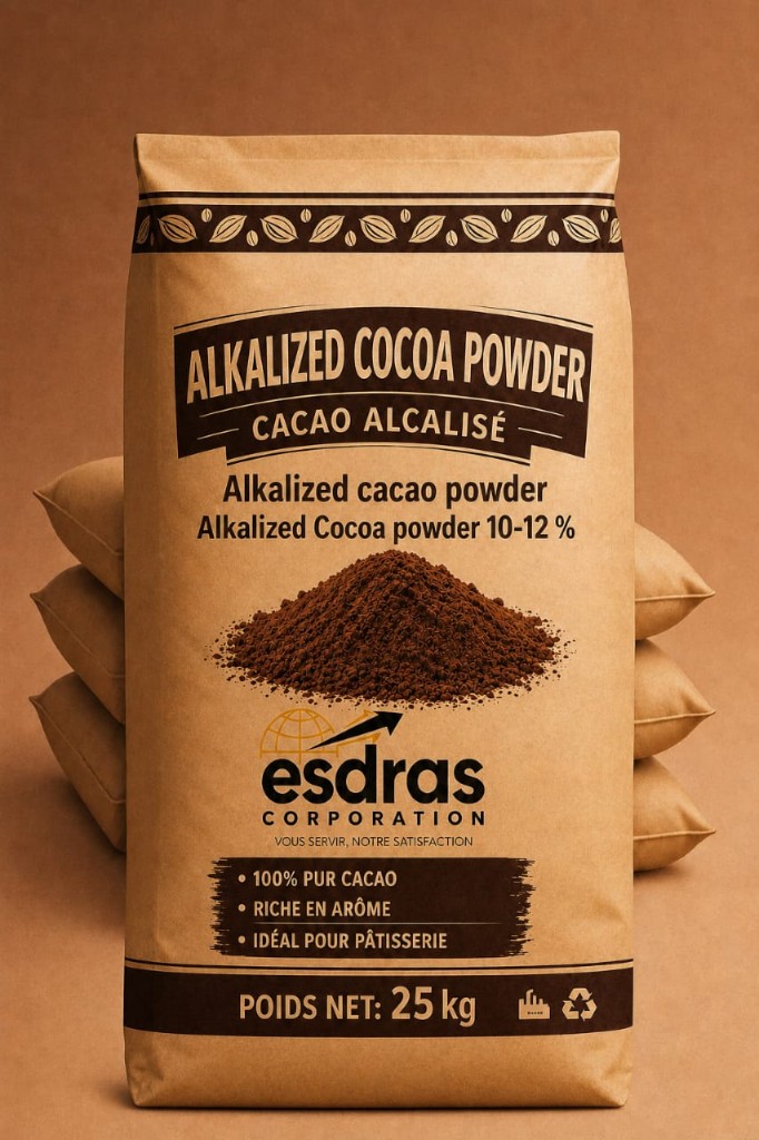 Cacao alcalinisé Esdras — conditionnement 25 kg